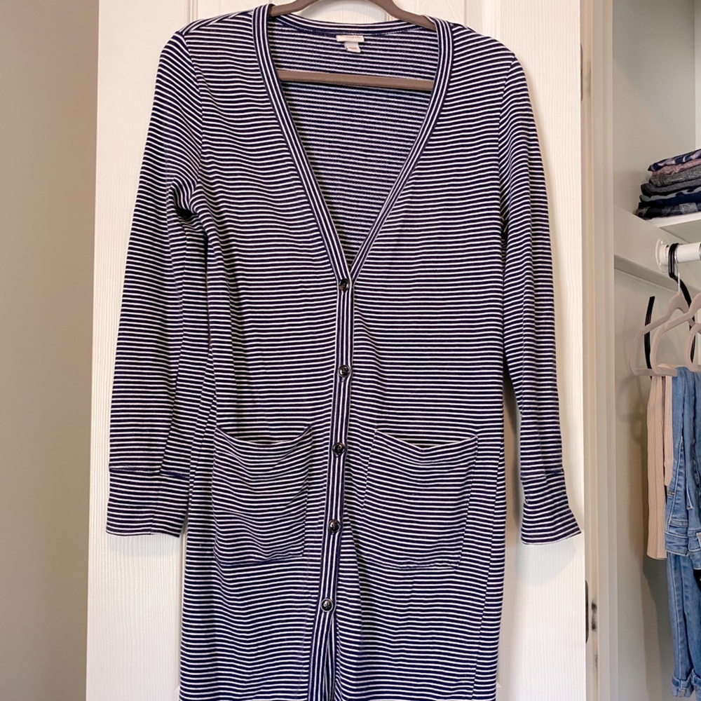 Striped Longline Cardigan